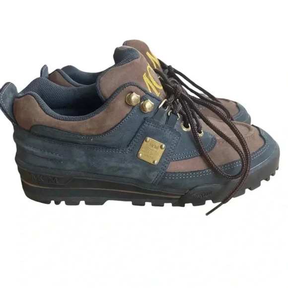 MCM Vintage 90s LowTop Suede Leather Hiking Boots - Picture 3 of 10